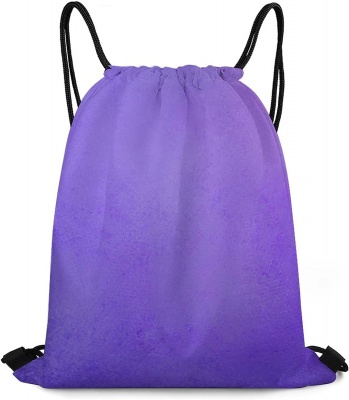 Deidentified Purple Drawstring Bag with Grey String RRP 2.49 CLEARANCE XL 59p or 2 for 1